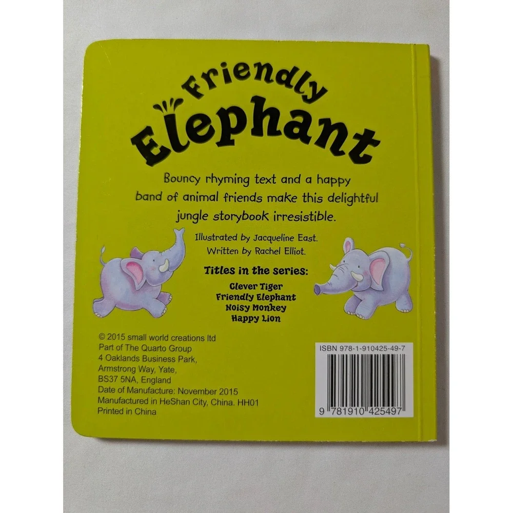 Jungle Friends Board Book Set of 4 Rachel Elliot Jacqueline East 2015 Kids Books